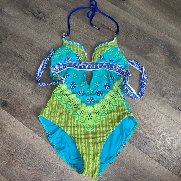 Trina Turk Seychelles Jungle one-piece Swimsuit - Picture 4 of 5